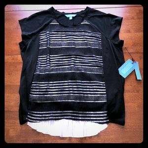 Black and White Blouse